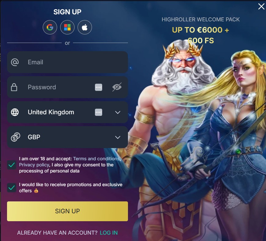 Register and Start Playing